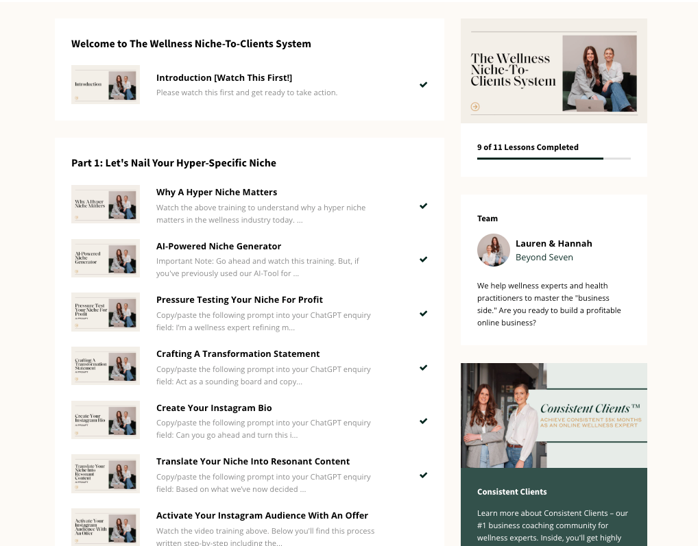 THE WELLNESS NICHE-TO-CLIENTS SYSTEM