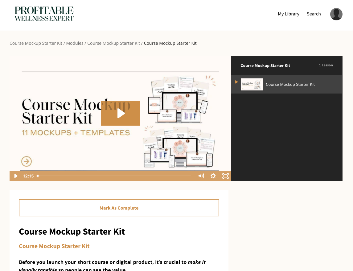 COURSE MOCKUP STARTER KIT