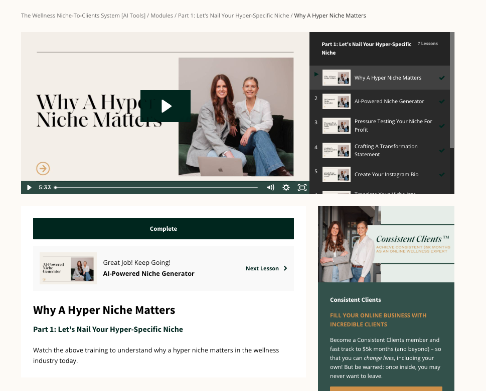 THE WELLNESS NICHE-TO-CLIENTS SYSTEM